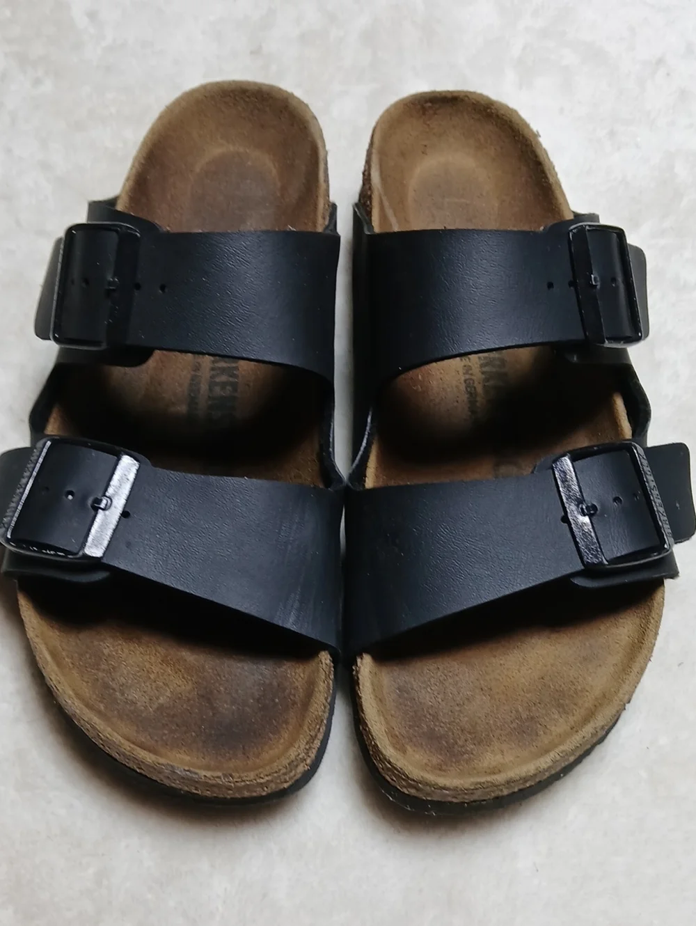 Birkenstock Arizona Black Two-Strap Adjustable Slide Sandals Size 39